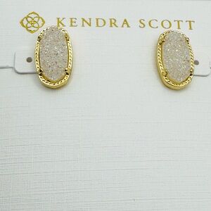 Kendra Scott Ellie Earrings in Iridescent Drusy NEW